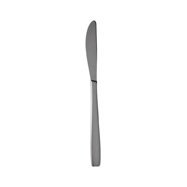 Svanera Selena table knife from Glassware UK, showcasing a sleek stainless steel cutlery with a smooth handle design.