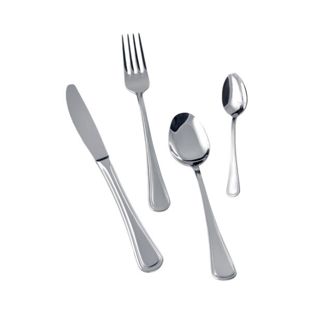 Stefania Table Knife by Svanera, elegant cutlery with a polished stainless steel blade and handle, suitable for formal dining.