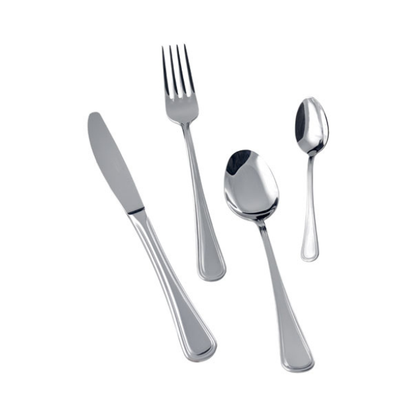 Stefania Table Knife by Svanera, elegant cutlery with a polished stainless steel blade and handle, suitable for formal dining.