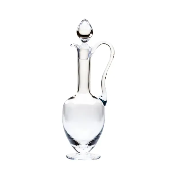 Glassware UK Heritage Claret Jug in 0.8L with detailed glass design, ideal for serving wine or as a decorative piece.