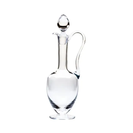 Glassware UK Heritage Claret Jug in 0.8L with detailed glass design, ideal for serving wine or as a decorative piece.