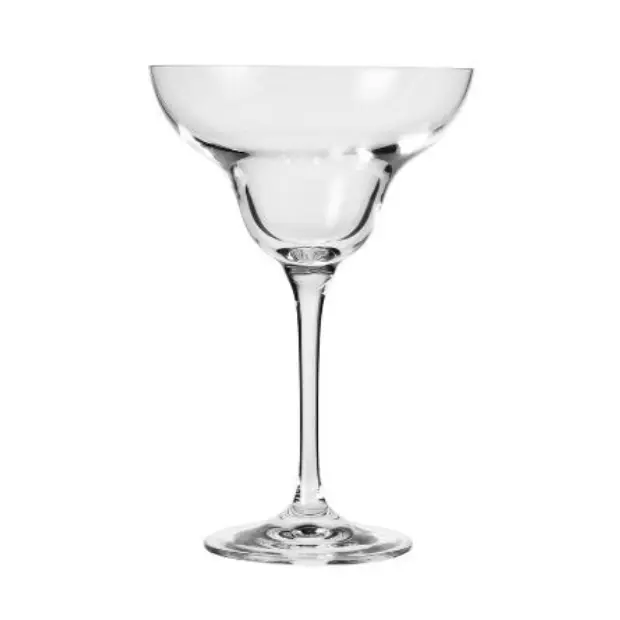 Set of six Krosno Avant-Garde Margarita Champagne Flutes, 270ml, clear glassware with elegant, modern design.
