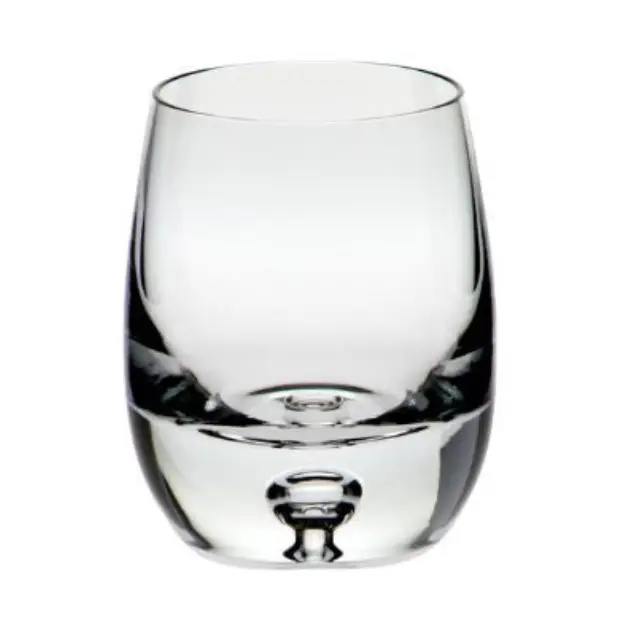Set of six Krosno Bubble Based Barrel whisky tumblers, 420ml glassware with textured bubble design for enjoying whisky.