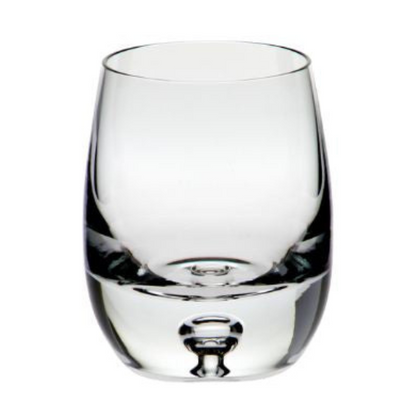 Set of six Krosno Bubble Based Barrel Whisky Tumblers, 420ml glassware with distinctive bubble design for whiskey.