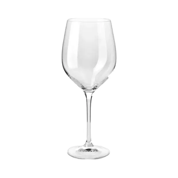 Krosno Harmony red wine glass with a 470ml capacity, clear glass, elegant shape, and a sturdy base.