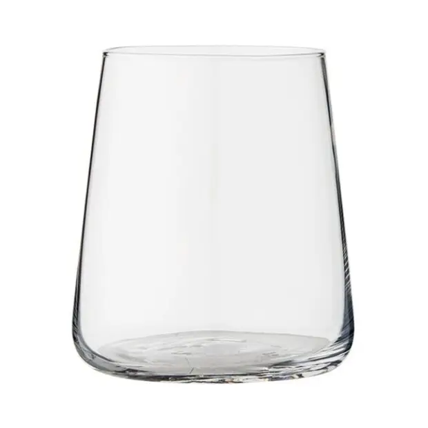 Set of six Krosno Avant Garde whisky tumblers, 430ml glassware, with clear, modern design for enjoying spirits.