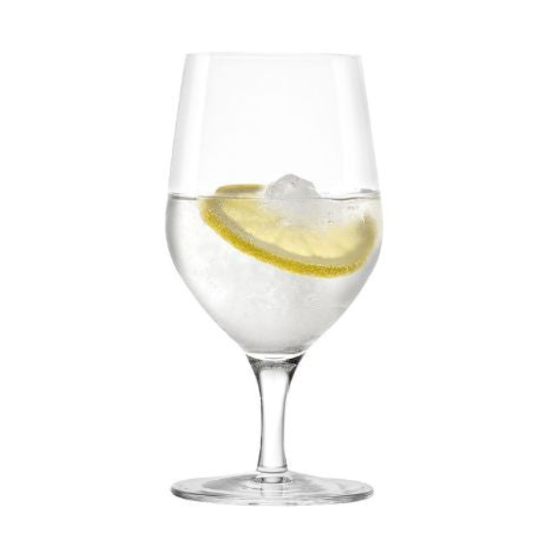 Set of six Stolzle Ultra Mineral Water Glasses, 450ml whisky tumblers by Glassware UK, with clear, elegant design and sturdy base.