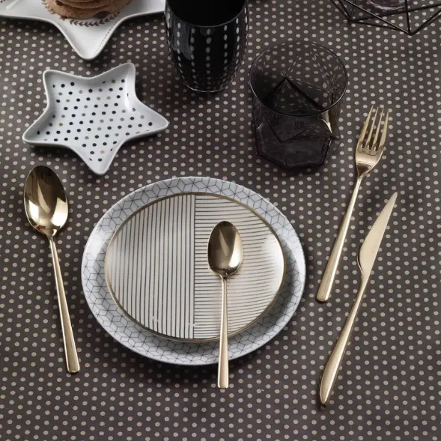 24-piece Pintinox Florence Sunshine cutlery set by Glassware UK, featuring sleek stainless steel utensils with elegant design.