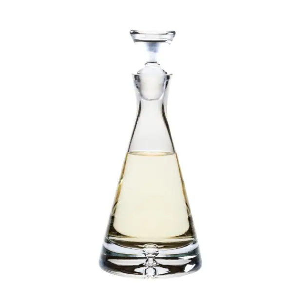 Glassware UK pyramid crystal decanter with a 0.75L capacity, featuring a geometric design and a clear, elegant glass finish.
