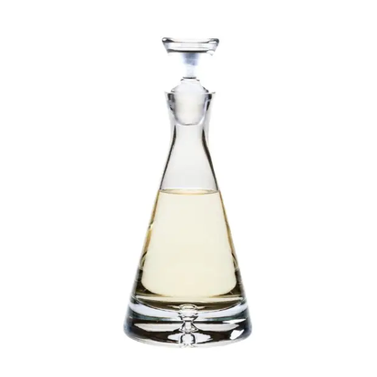 Glassware UK pyramid crystal decanter with a 0.75L capacity, featuring a geometric design and a clear, elegant glass finish.