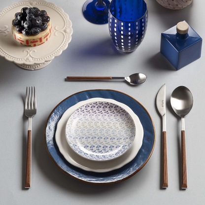 24-piece Pintinox Sushi Mahogany cutlery set by Glassware UK, featuring sleek sushi-themed stainless steel utensils with mahogany handles.