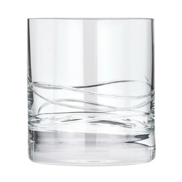 Set of six Crystalite Whisky Tumblers by Glassware UK, 310ml, clear glass with a classic rounded shape for enjoying whisky.