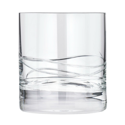 Set of six Crystalite whisky tumblers by Glassware UK, 310ml glassware for enjoying whisky drinks.