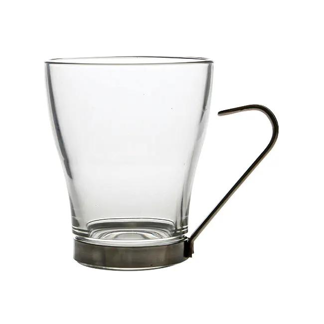 Set of six Bormioli Rocco Oslo cappuccino glasses, 235ml, clear glassware for serving coffee in style.