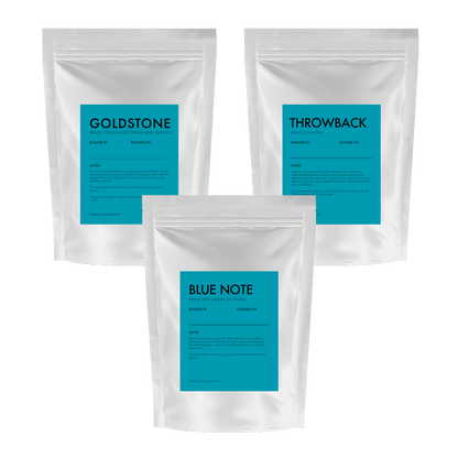 Small Batch Coffee Blends Discovery Kit with assorted coffee tasting samples in a branded set.