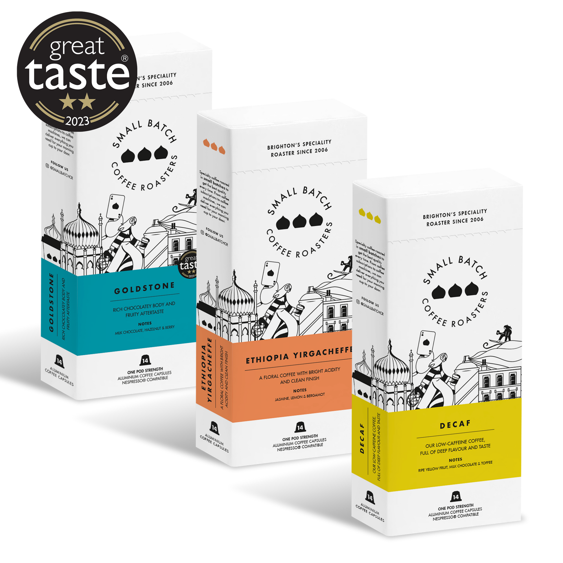 Small Batch Coffee Pods - Goldstone, Ethiopia & Decaf