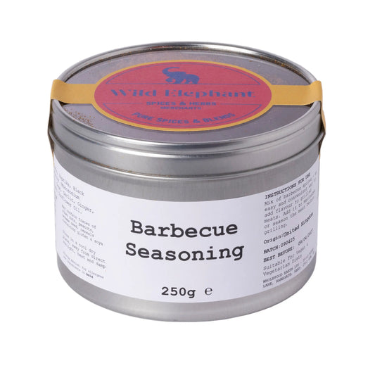 Wild Elephant barbecue seasoning jar from Whole Food Earth, featuring a blend of spices for grilling and grilling flavor enhancement.