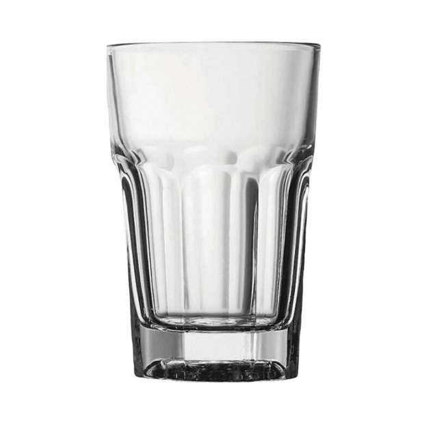 Clear Casablanca Water Glass 280ml whisky tumbler by Glassware UK, showcasing a sleek, transparent design ideal for beverages.