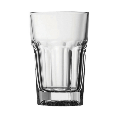 Clear Casablanca Water Glass 280ml whisky tumbler by Glassware UK, showcasing a sleek, transparent design ideal for beverages.