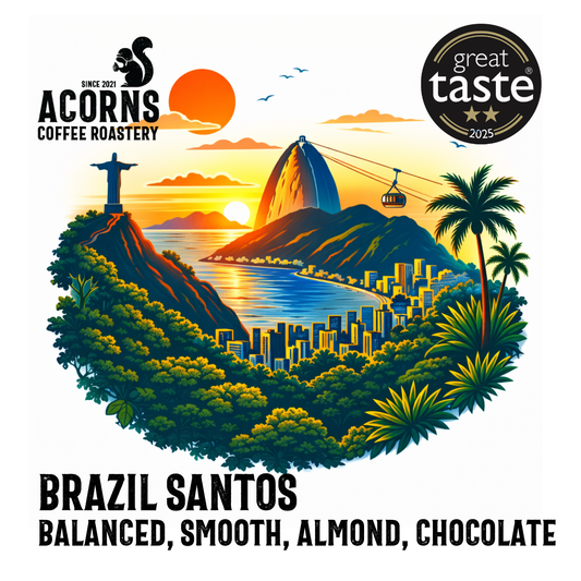 Brazil Santos Medium Roast Acorns Coffee & Cake
