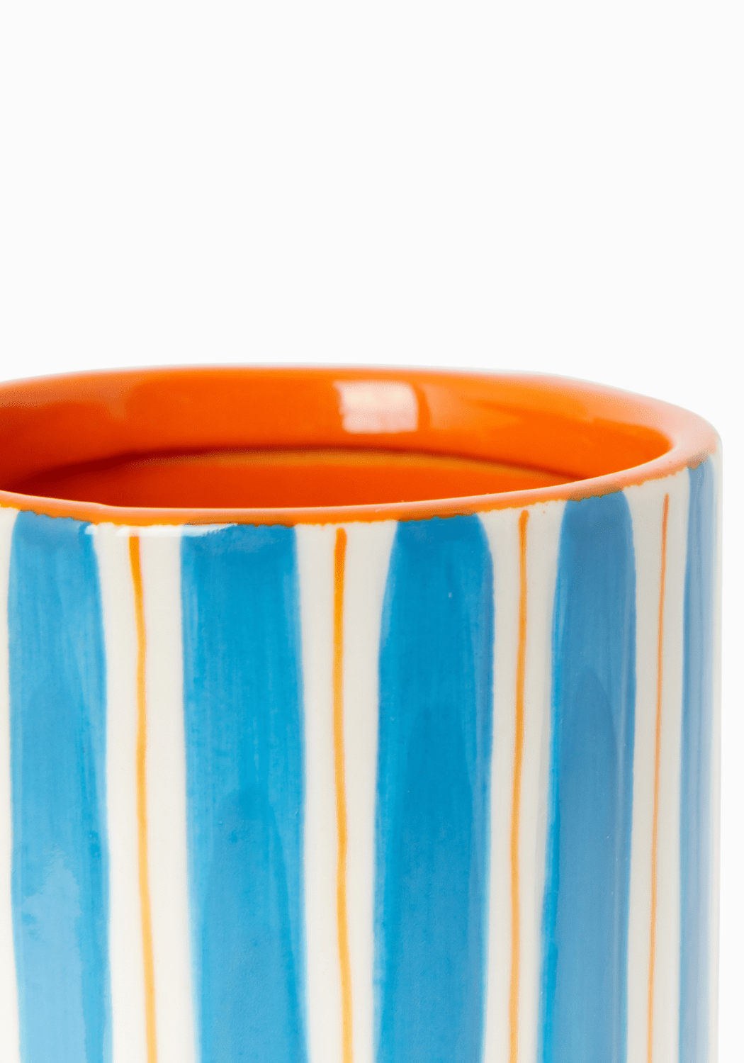 Casa by Josephine Jenno Amalfi Coast Vase featuring a ceramic design with coastal-inspired blue and white patterns.