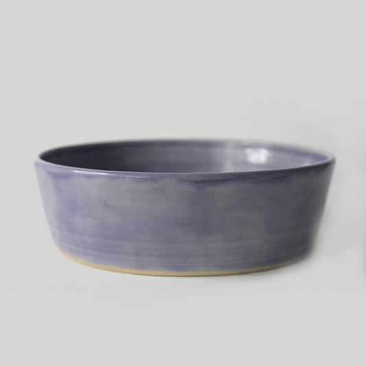 Amethyst purple classic pasta bowl by Katie L Thompson Designs, ceramic bowl with elegant purple glaze for serving pasta.