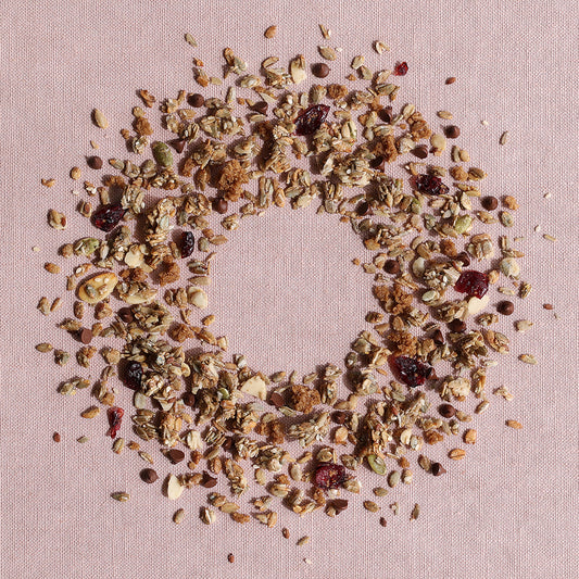 Chocolate Ryeola - All Rye Granola with Wholegrain Rye, Date Syrup Roasted Pieces of Rye Bread & Dark Chocolate Chips