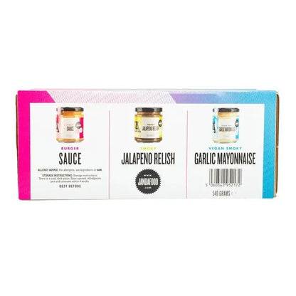 Janda Barbecue Trio gift box featuring three different barbecue sauces in sleek packaging.
