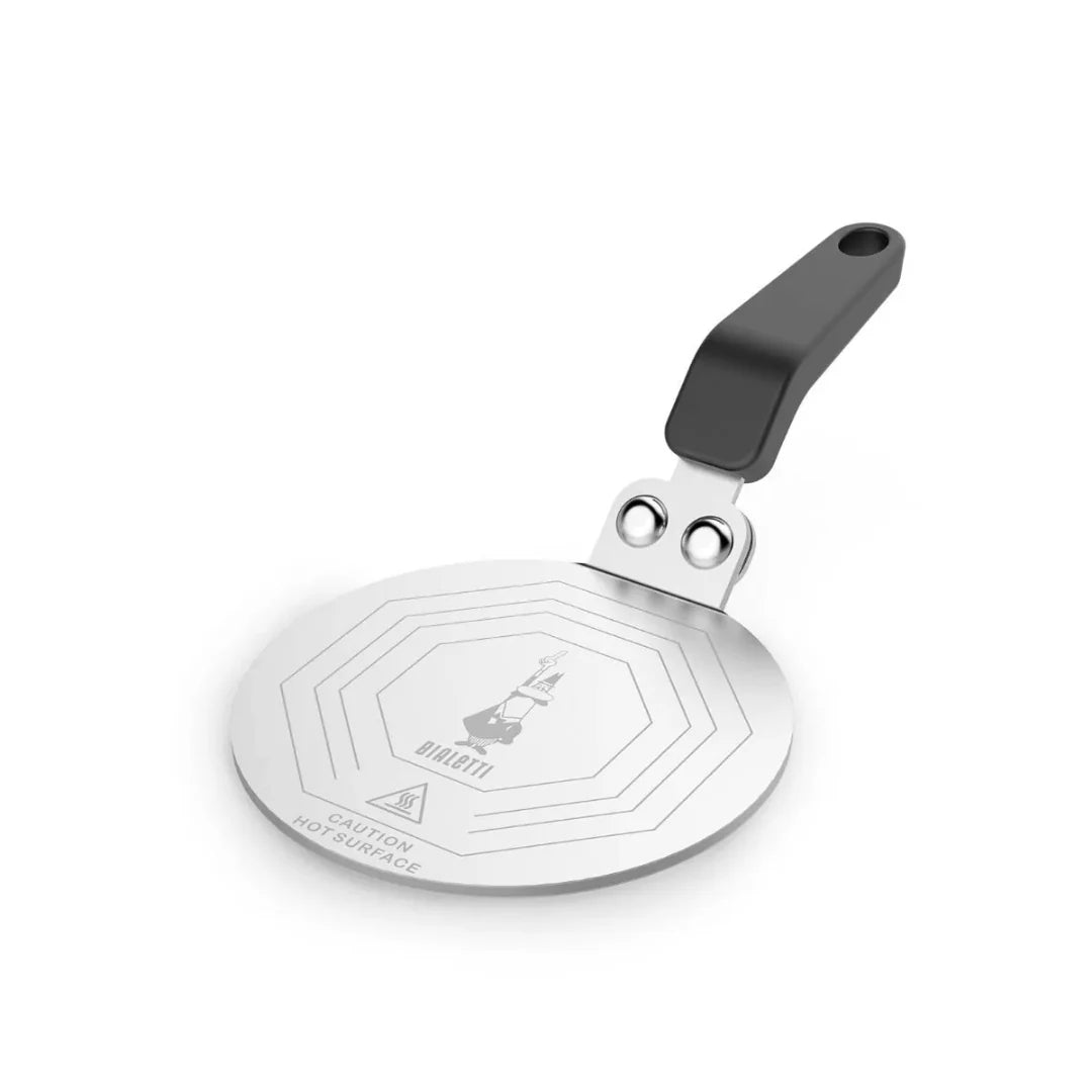 Bialetti Induction Plate from Brew Italia, compact hardware for induction cooking with a sleek black finish.