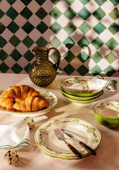 Cara Shell Cereal Bowl, Green Set of 4