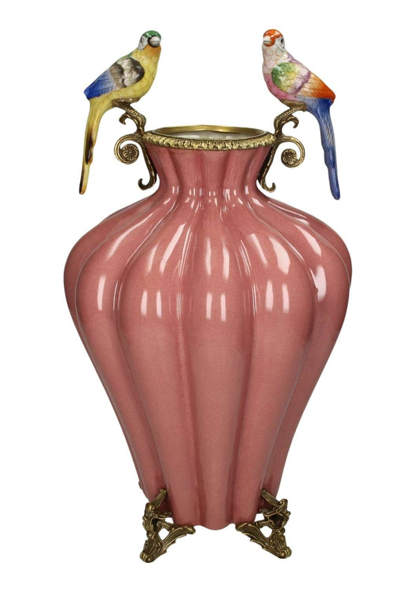 Bridgerton Regency Style Vase with Two Birds | ArtisanBox