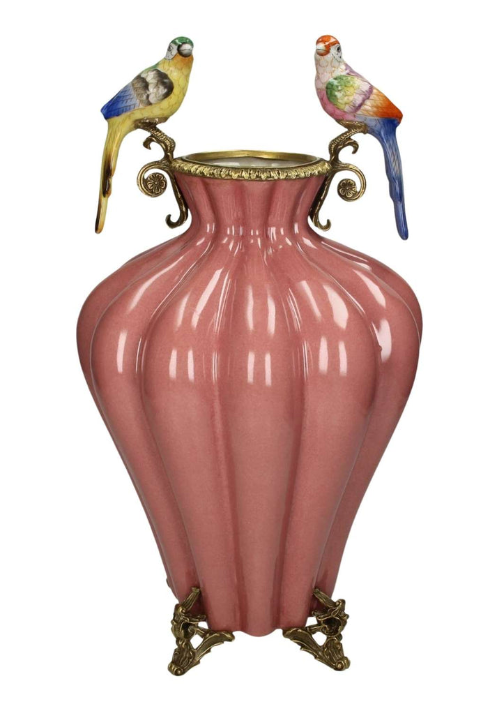 Bridgerton Regency Style Vase with Two Birds | ArtisanBox