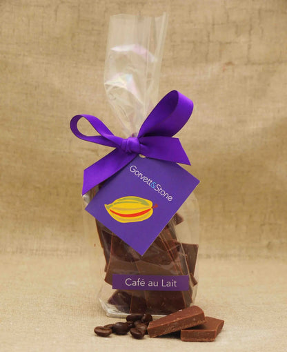 Handmade Cafe au Lait Fine Milk Chocolate Shards Gorvett & Stone