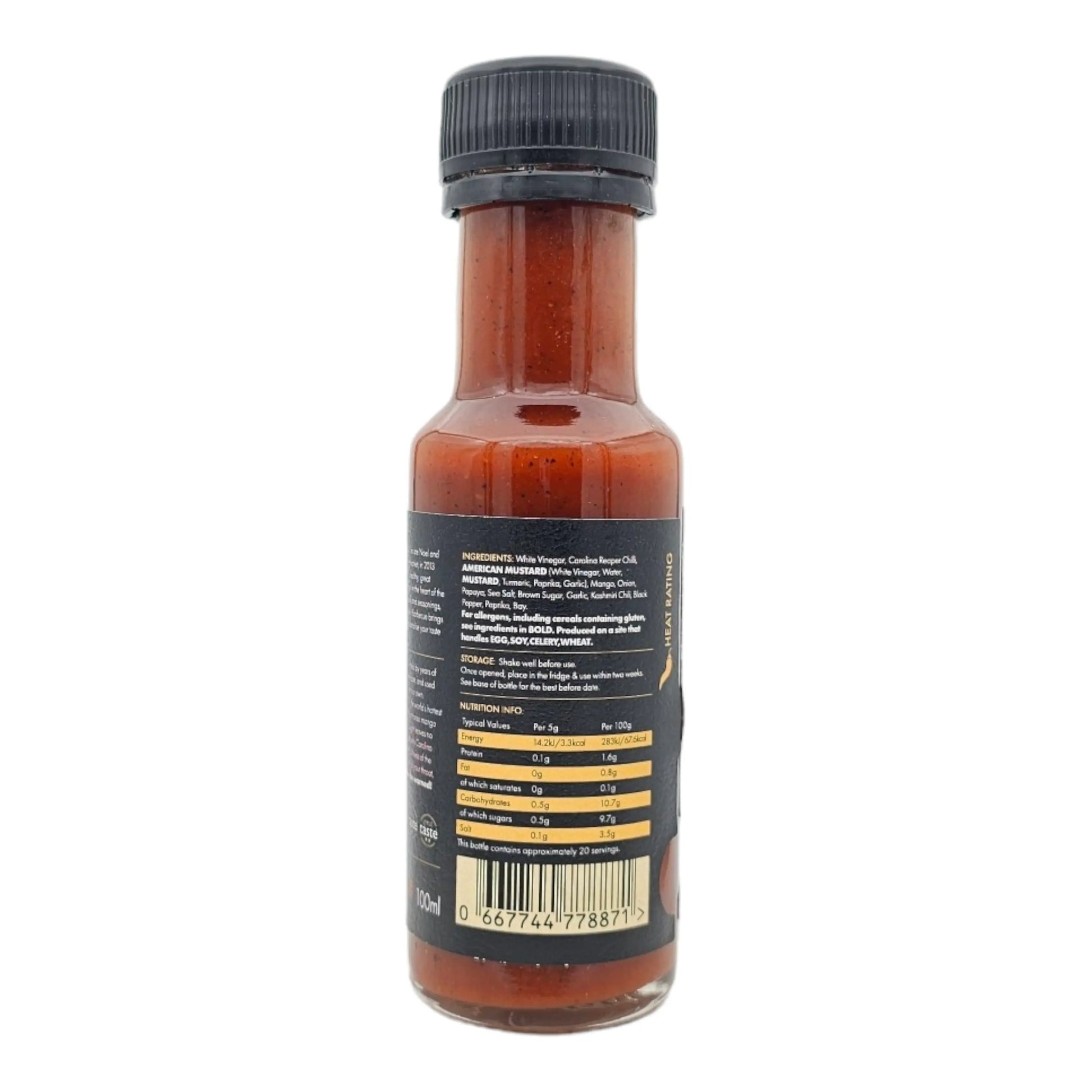 FireFly Barbecue Carolina Reaper Hot Chilli Sauce bottle with vibrant label, showcasing fiery red chili peppers and bold spicy flavor.
