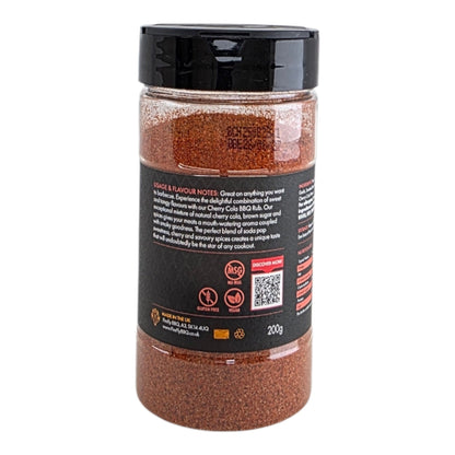 FireFly Barbecue Cherry Cola BBQ Rub jar with label, showcasing a flavorful spice mix for grilling and barbecue.
