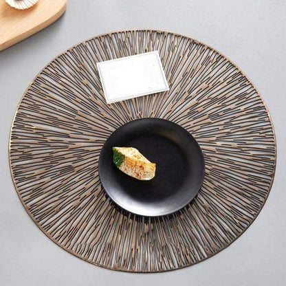 Chic Home Placemats - Gold - Set of 2