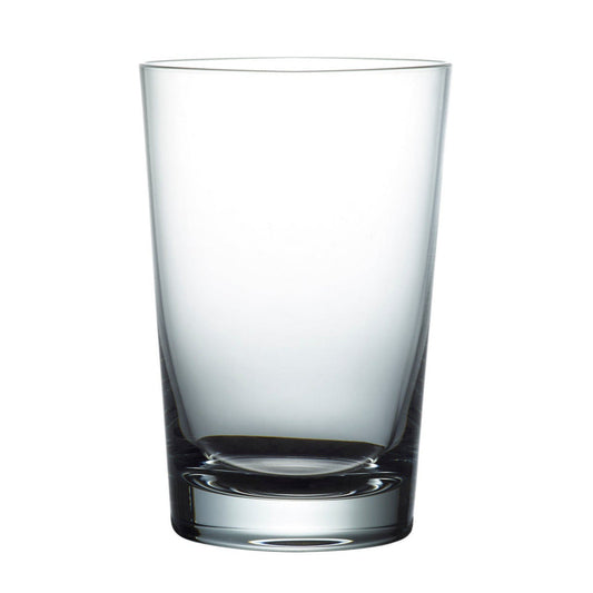 Clear vintage-style crystal tumblers from The Vintage List, showcasing elegant, transparent glass drinkware with a classic design.