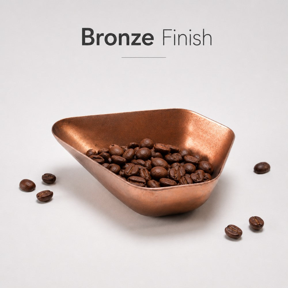 KNOCDIC® bronze coffee bean dish with detailed coffee bean design and smooth finish, ideal for serving or decorative use.