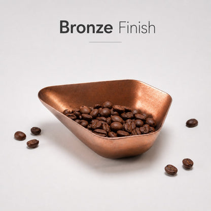 KNOCDIC® bronze coffee bean dish with detailed coffee bean design and smooth finish, ideal for serving or decorative use.