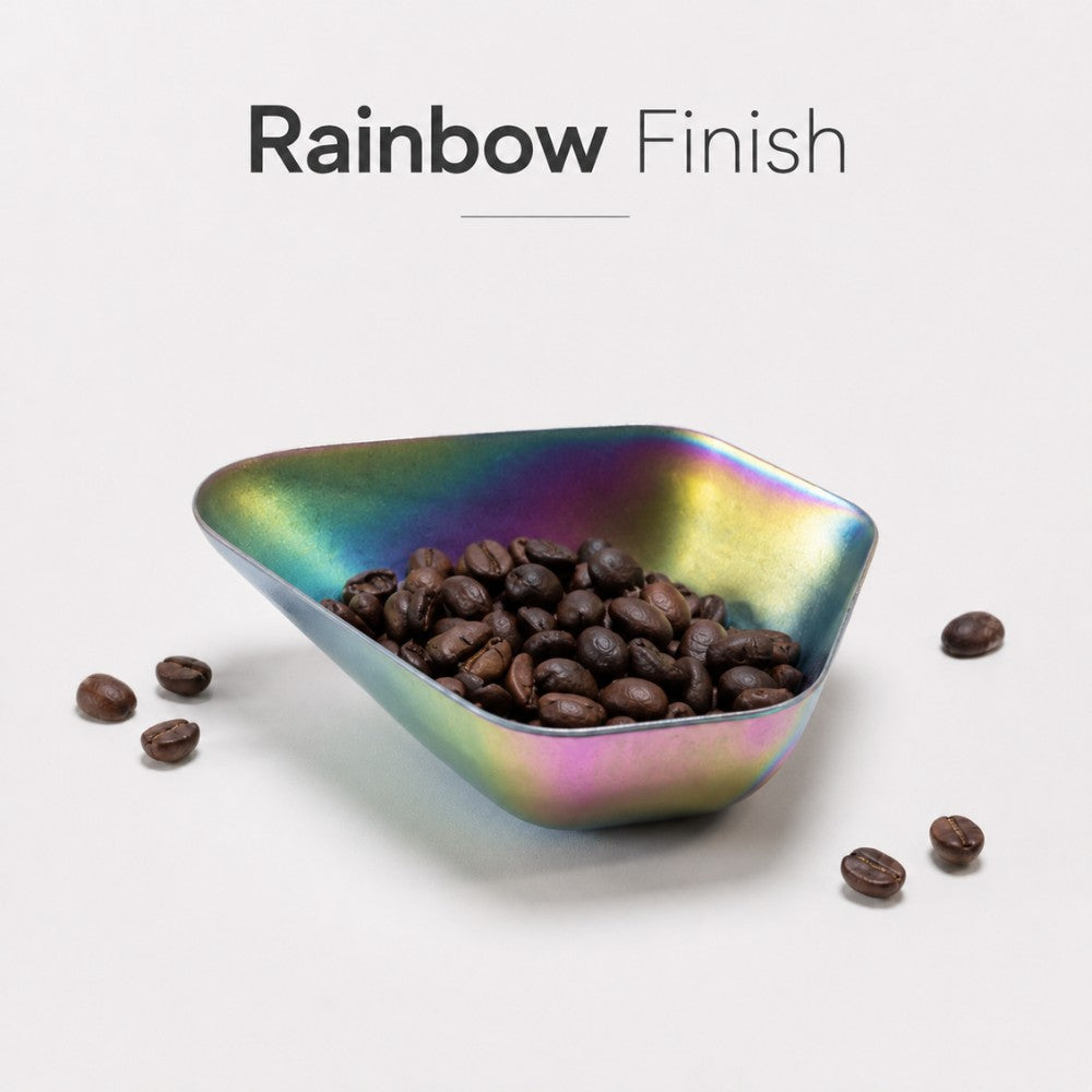 Colorful KNOCDIC® coffee bean dish with rainbow design, perfect for serving small snacks or jewelry.