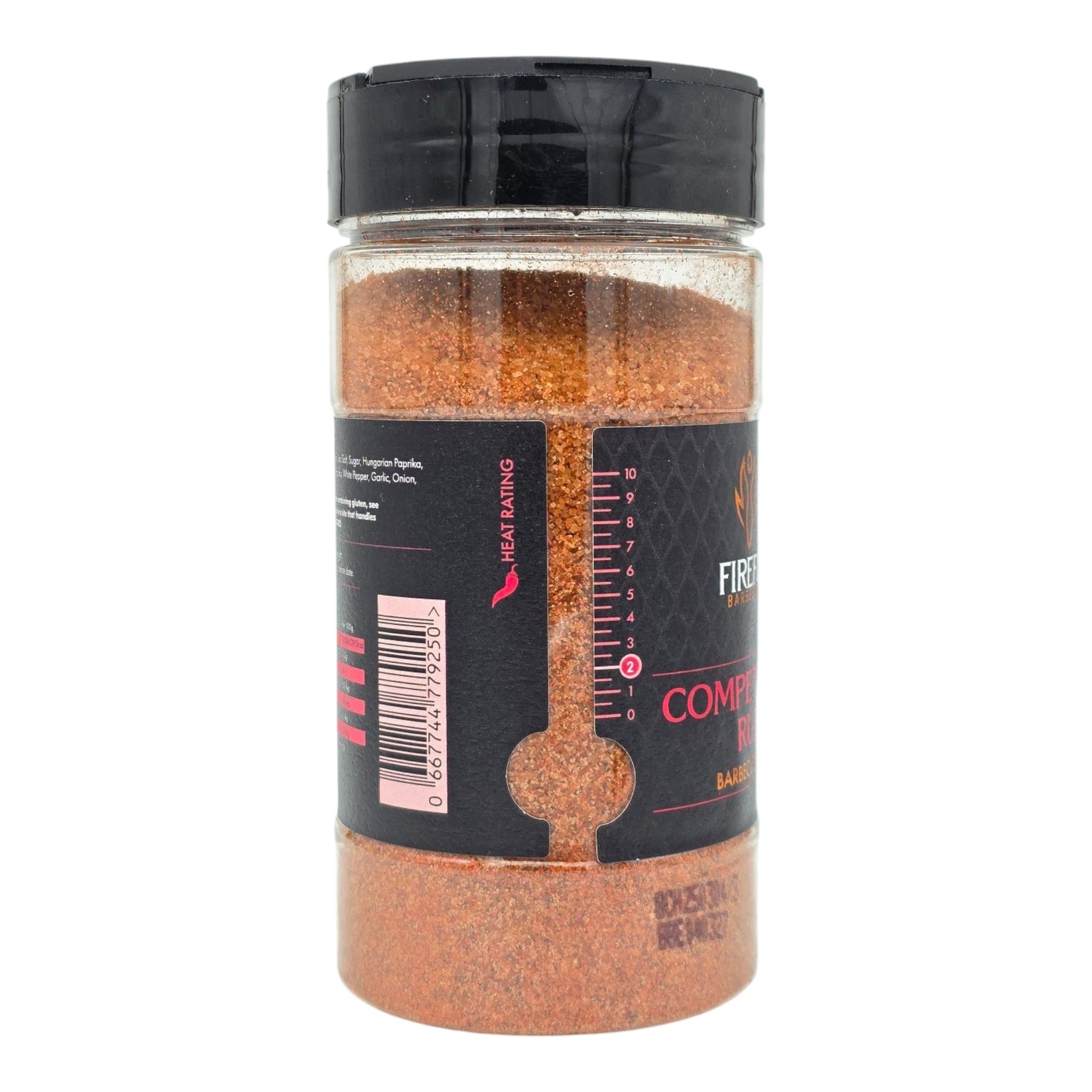 FireFly Barbecue Competition BBQ Rub in a jar, showcasing a flavorful spice blend for grilling and smoking.