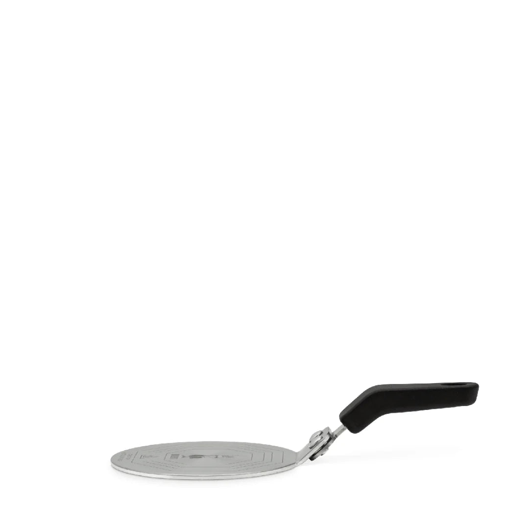 Bialetti Induction Plate converter for induction stoves, compatible with Bialetti hardware, shown as a flat metal plate for cookware.
