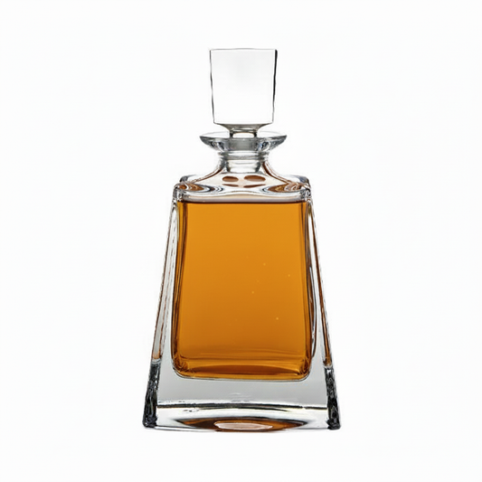 Boston Lead Crystal Decanter by Glassware UK, 0.7Ltr, with a smooth, bubble-free design for whisky or spirits.