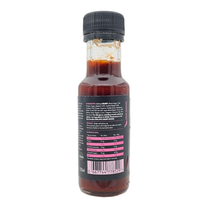 FireFly Barbecue 7 Deadly Wings Hot Sauce bottle with label, featuring fiery red and orange flames design.