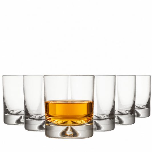 Krosno Dimple Base Whisky Tumblers - 260ml - Set of 6