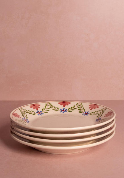 Camilla Dinner Plate, Green Garland Set of 4