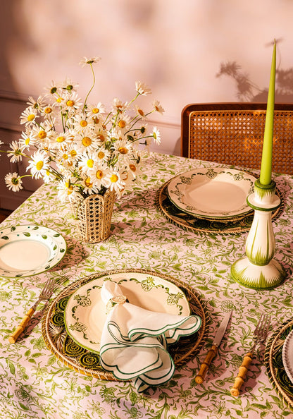 Cara Shell Dinner Plate, Green Set of 4