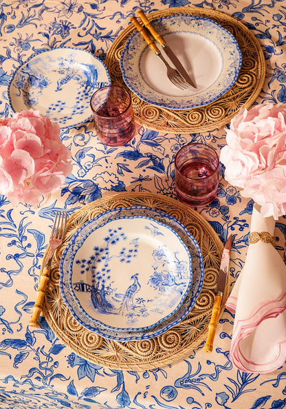 Virginia Blue and White Dinner Plates  - Set of 4