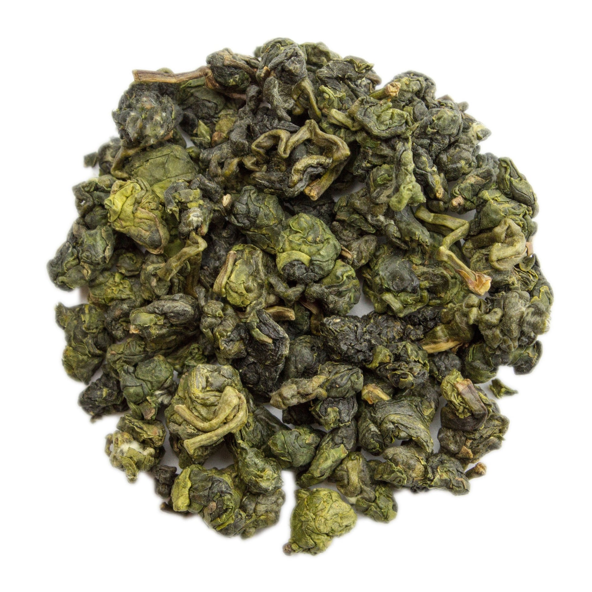 Fujian Dong Ding Oolong Tea leaves in a traditional tea setting, showcasing the PekoeTea Edinburgh brand.