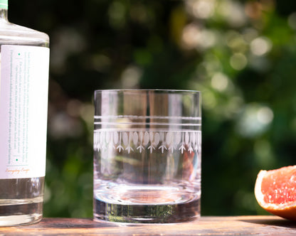 Crystal Whisky Glasses with Ovals Design